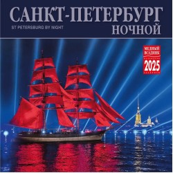 Календарь на скрепке на 2025 год Ночной Санкт-Петербург КР10-25803