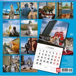 Календарь на скрепке на 2025 год Кошки Санкт-Петербурга КР10-25888