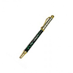 Ручка мрамор со стразами СПБ (зелёная) Р02-03