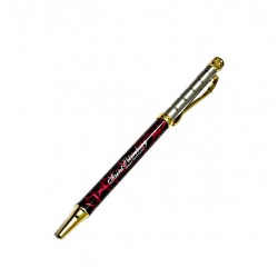 Ручка мрамор со стразами СПБ (красная) Р02-02