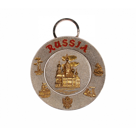 Тарелка металл на кольце Россия