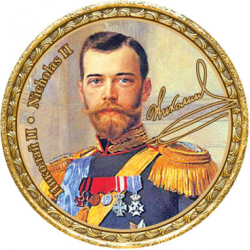 Магнит круг 64мм Николай II
