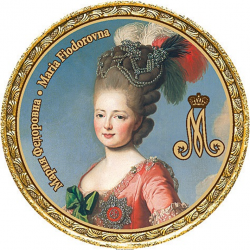 Магнит круг 64мм Мария Фёдоровна (жена Павла I)